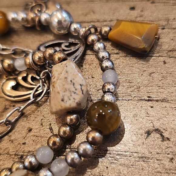 Heart Charm Layered Necklace Precious Stone NWT Jim Shore - Picture 7 of 9